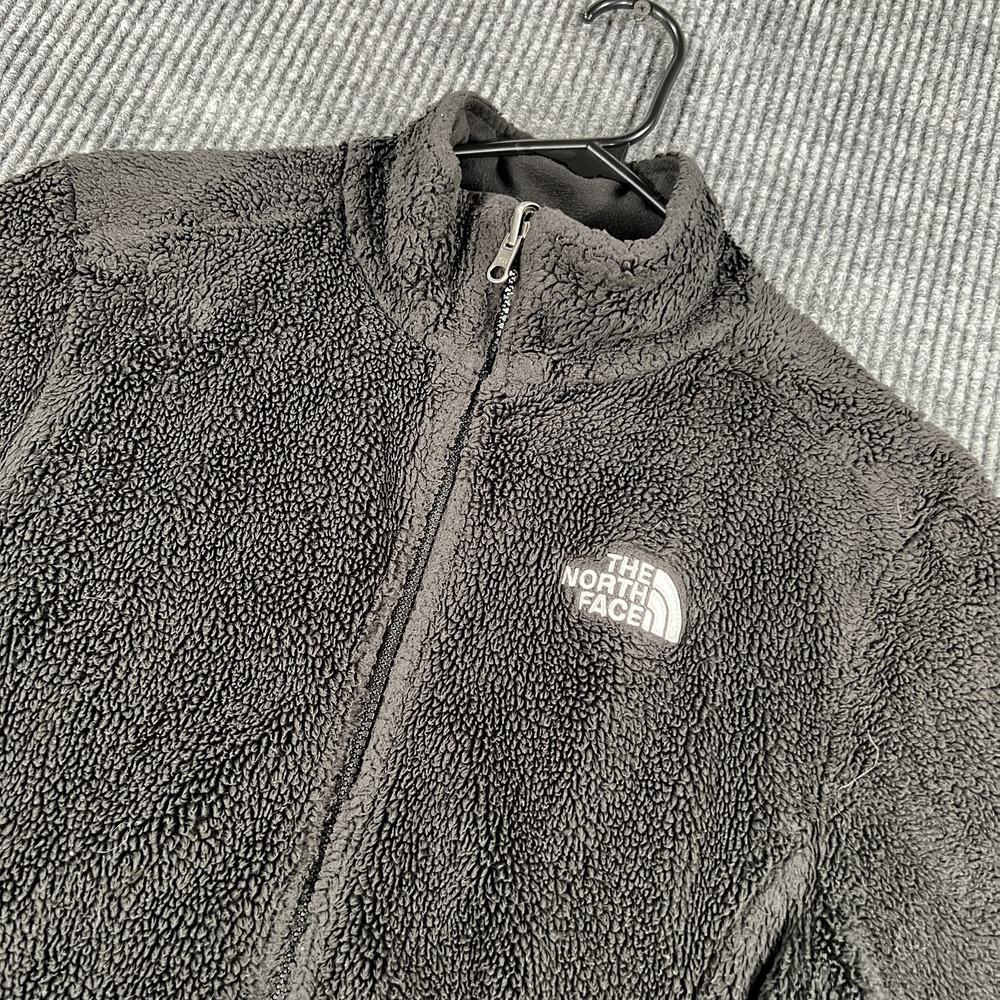 North Face Jacket Womens Small Black Sherpa Fleece Full Zip Outdoor Cozy